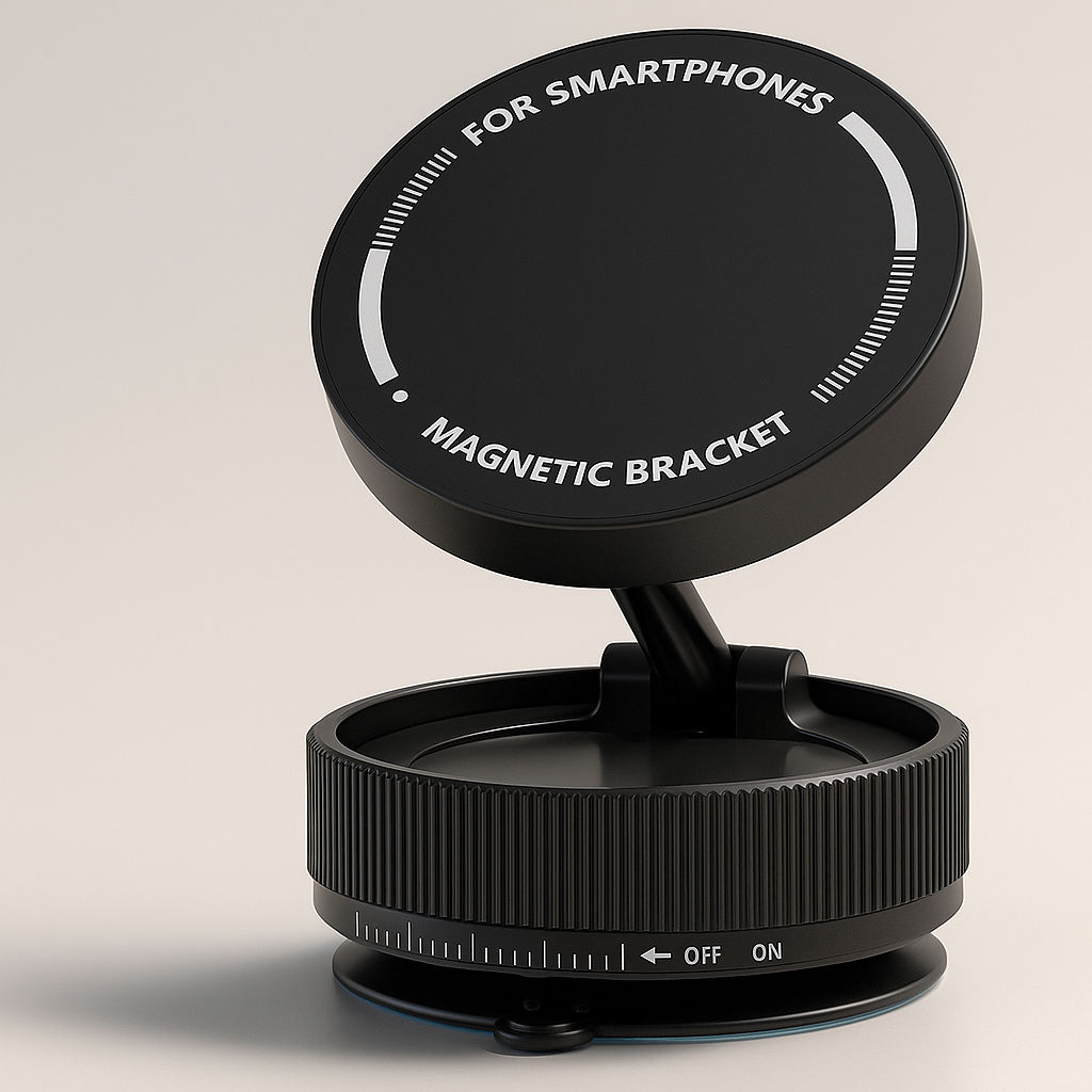 Vacuum Magnetic Phone Holder, Magsafe Suction Cup Phone Holder, 360 ° Adjustable Magnetic Phone Holder, Pocket Sized Foldable