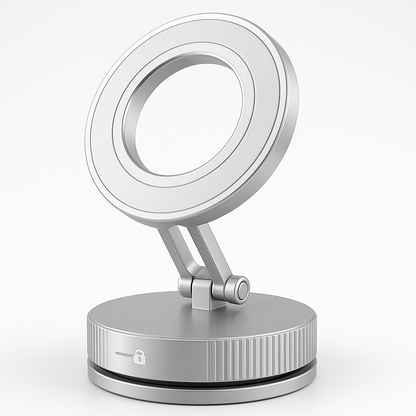 Vacuum Magnetic Phone Holder, Magsafe Suction Cup Phone Holder, 360 ° Adjustable Magnetic Phone Holder, Pocket Sized Foldable